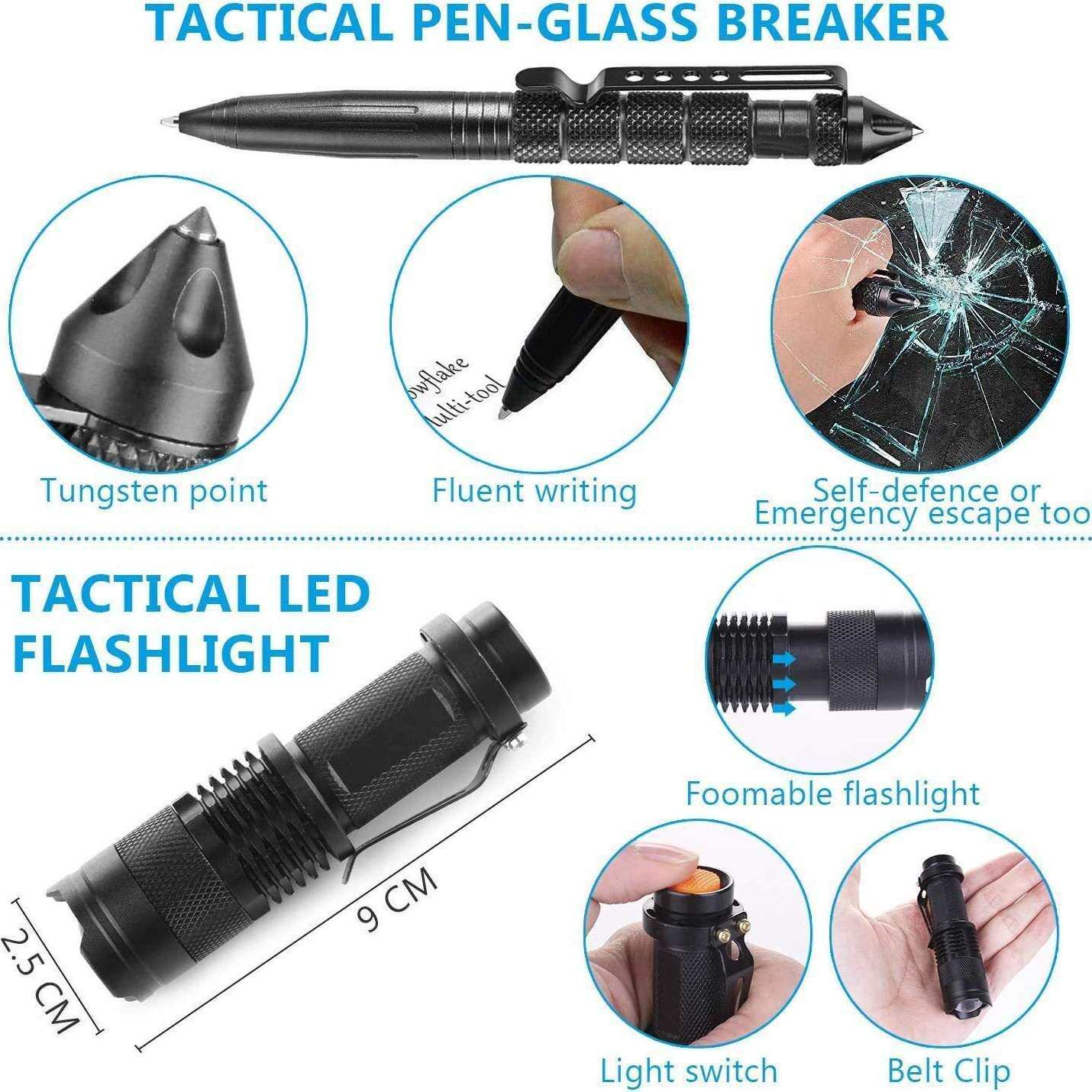 户外用品求生工具组合套装多功能野营旅行装备野外露营应急求生盒