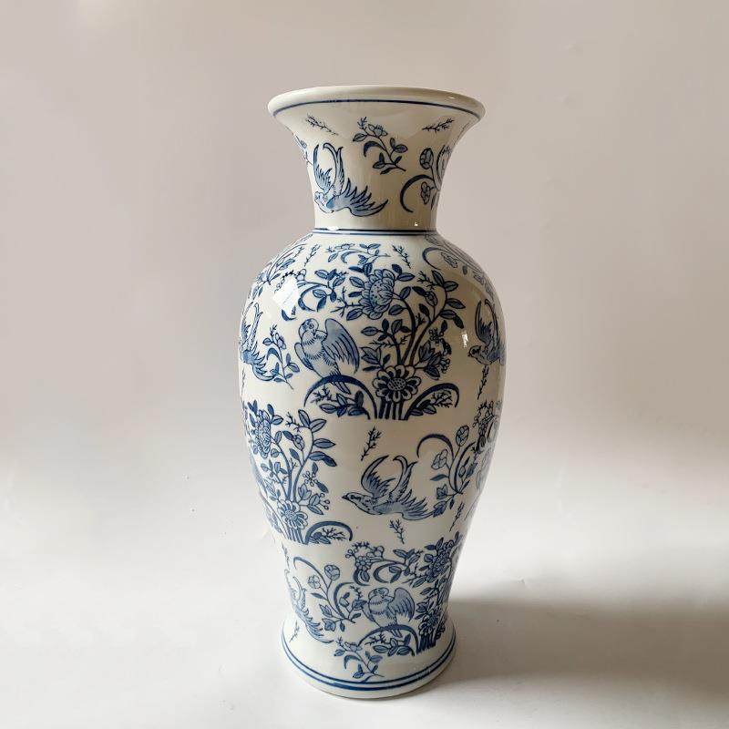 陶瓷花瓶仿古中式家居客厅插花青花瓷瓶电视柜桌面装饰摆件,鲜花速递/花卉仿真/绿植园艺,割草机/草坪机,淘宝优惠券,粉丝福利购,淘宝优惠卷