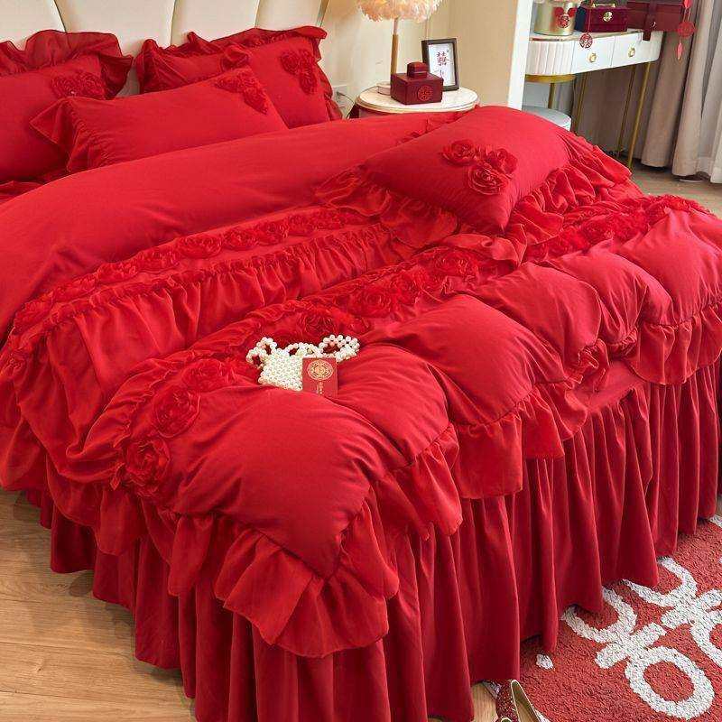 床单四件套水洗床上蕾丝韩版床笠式被套公主法式床上用品裙款花边,鲜花速递/花卉仿真/绿植园艺,割草机/草坪机,淘宝优惠券,粉丝福利购,淘宝优惠卷