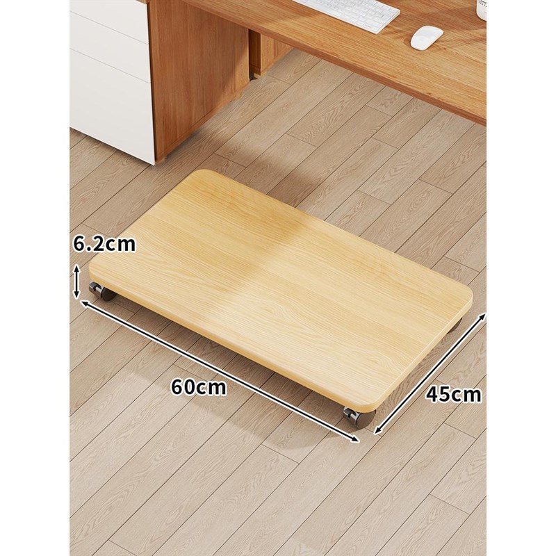 办公室桌下d可移动主机箱托架小型打印机架置物架带轮托盘花盆花