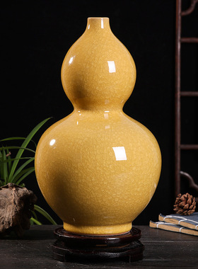 样板房酒店新中式摆件博古架装饰品陶瓷器青瓷P花瓶仿古瓷瓶工艺