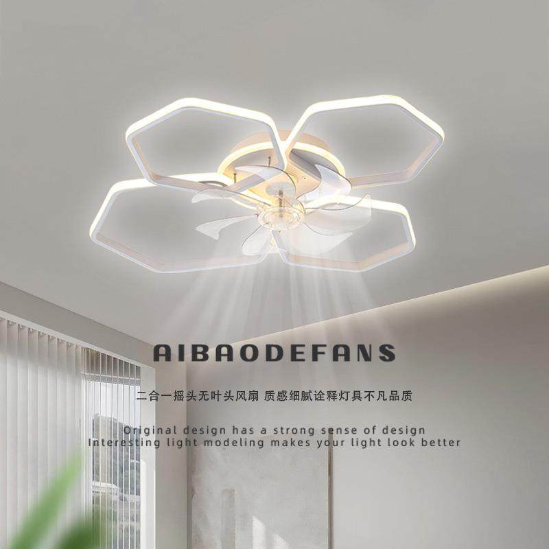 跨境110V新款热卖客厅吸顶风扇灯现代简约电风扇一体吸顶灯风扇灯