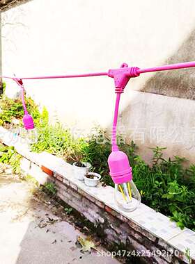 暖黄色LED灯串 E27螺口螺纹节能螺旋灯串小 E14户外防水串灯暖光