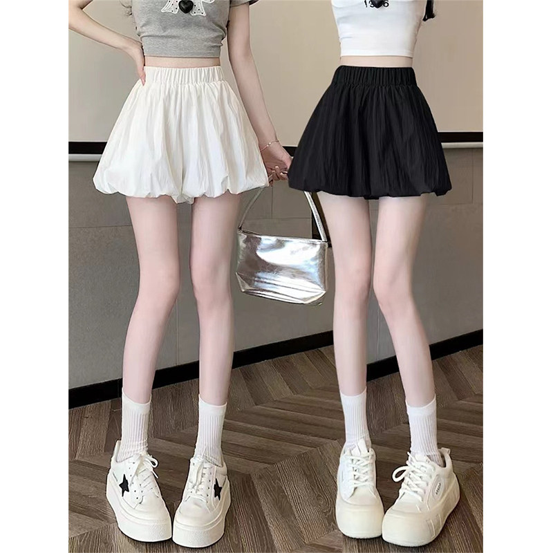 设计感花苞高腰裙裤女装夏季2024新款时尚百搭显瘦短裙蓬蓬半身裙,女装/女士精品,大码裤装,淘宝优惠券,粉丝福利购,淘宝优惠卷