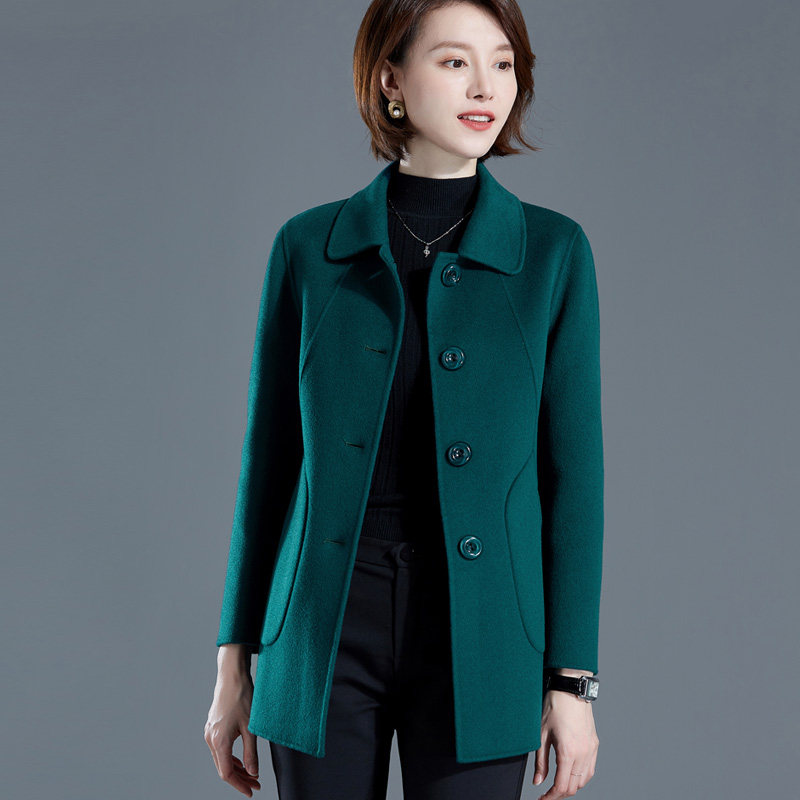 洋气妈妈羊绒大衣女短款中年双面呢外套秋冬新款大码中老年毛呢子,女装/女士精品,毛呢外套,淘宝优惠券,粉丝福利购,淘宝优惠卷