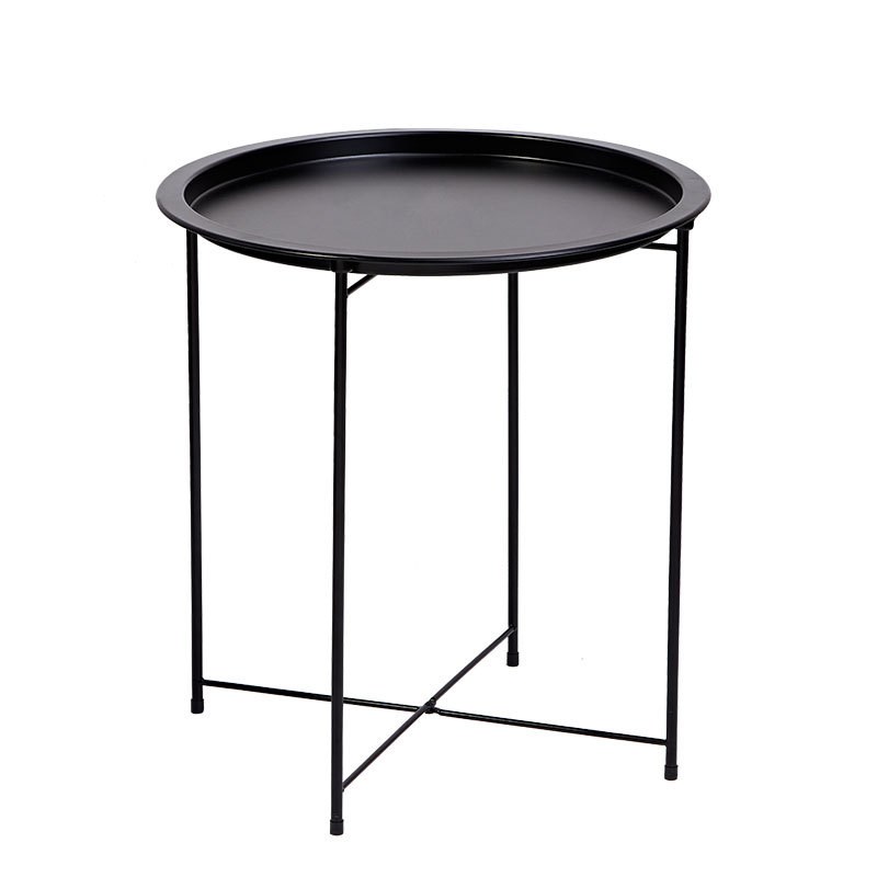 北欧现代简易茶几床头沙发边几轻奢迷你角几铁艺小圆桌多色托盘桌