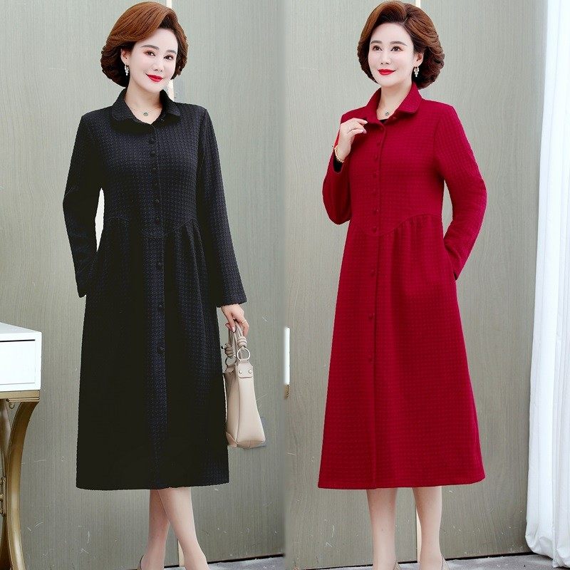 春秋女新款外套妈妈中长版大尺码过膝风衣时尚过膝减龄宽松气质上,女装/女士精品,中老年女装,淘宝优惠券,粉丝福利购,淘宝优惠卷