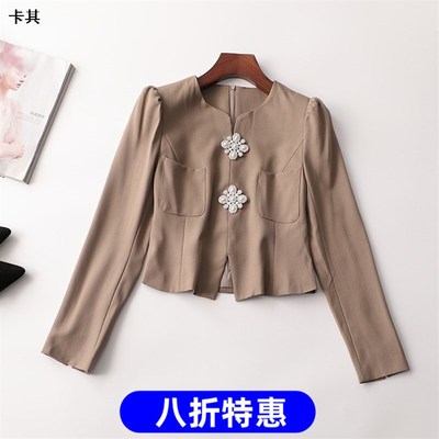 241730 春上衣 女短款长袖圆领