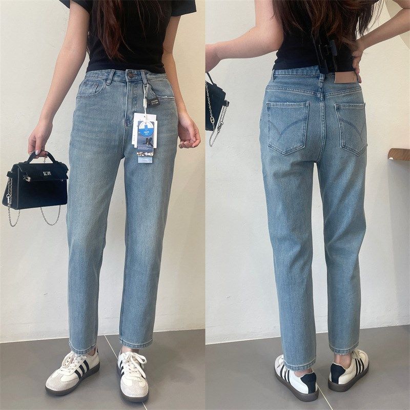 法棍牛仔裤。复古浅蓝。直筒牛仔裤女夏季薄款小个子九分裤烟管裤,女装/女士精品,牛仔裤,淘宝优惠券,粉丝福利购,淘宝优惠卷