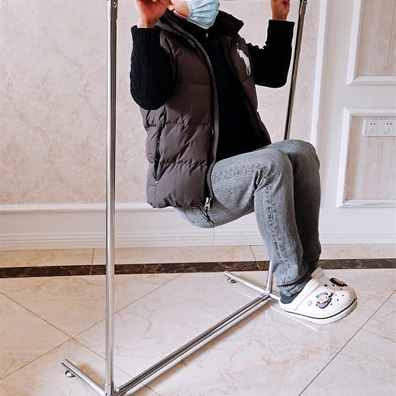 不锈钢晾衣架落地单双杆式加厚室内阳台简易挂衣服架子卧室晒衣架