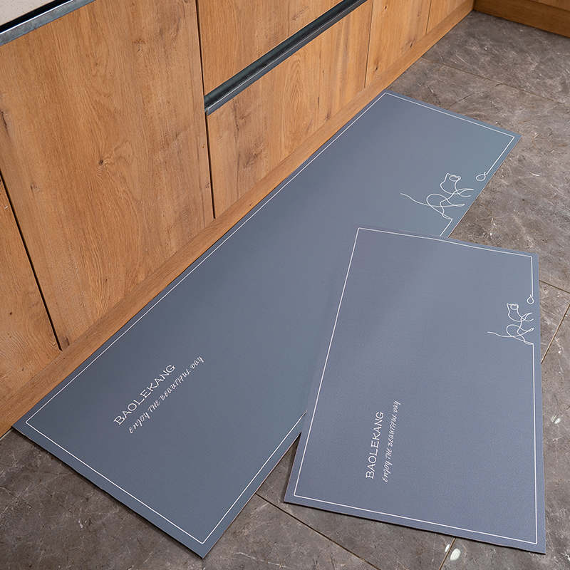 厨房地垫PVC耐脏可擦免清洗防滑家用进门口防油防水脚垫子入户门