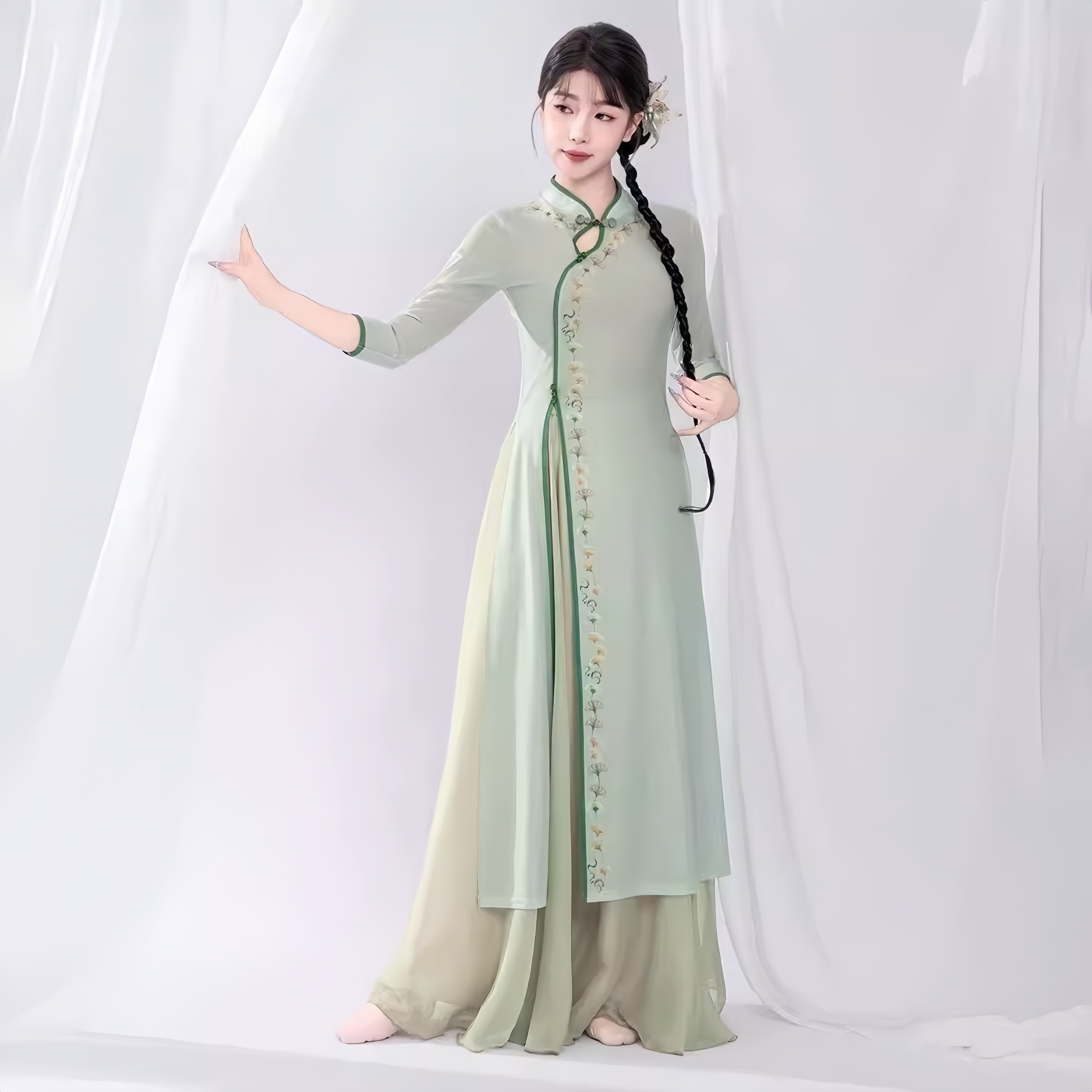 新款古典舞服装国风旗袍立领中国跳舞专用演出服弹力身韵飘逸纱衣,运动/瑜伽/健身/球迷用品,古典舞服,淘宝优惠券,粉丝福利购,淘宝优惠卷