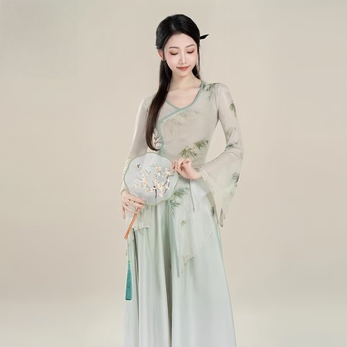 现代舞旗袍练功服飘逸国风舞服