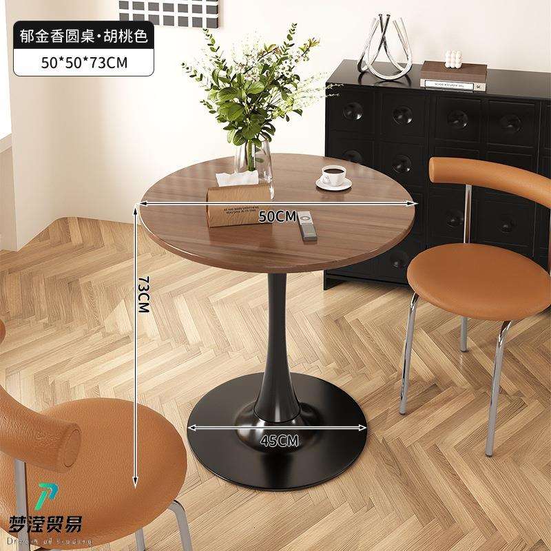 茶几现代家用客厅沙发边几小圆桌小户型阳台轻奢茶桌会客洽谈桌子