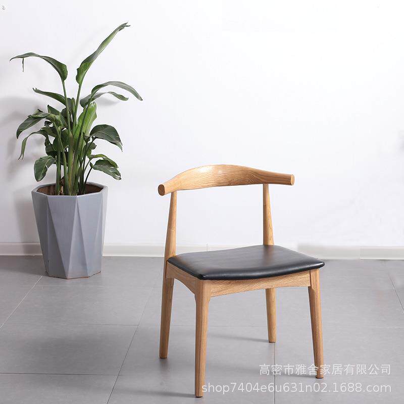 北欧实木餐椅现代简约家用椅子白橡木温莎椅餐厅餐凳子原木餐桌椅