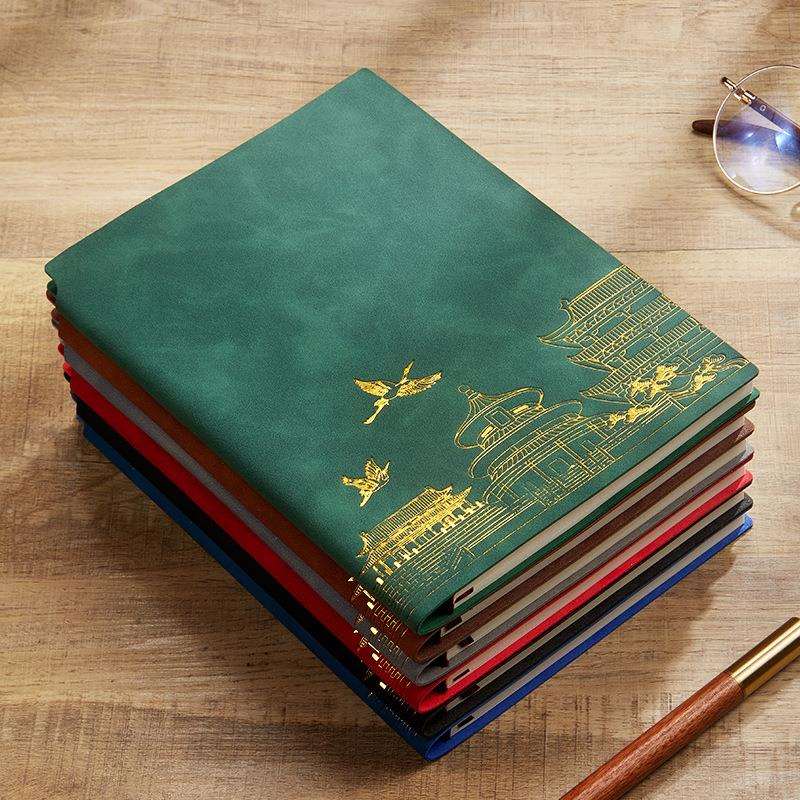 励志国潮风笔记本子2025年新款软皮工作日记本文具用品国潮高羟圳