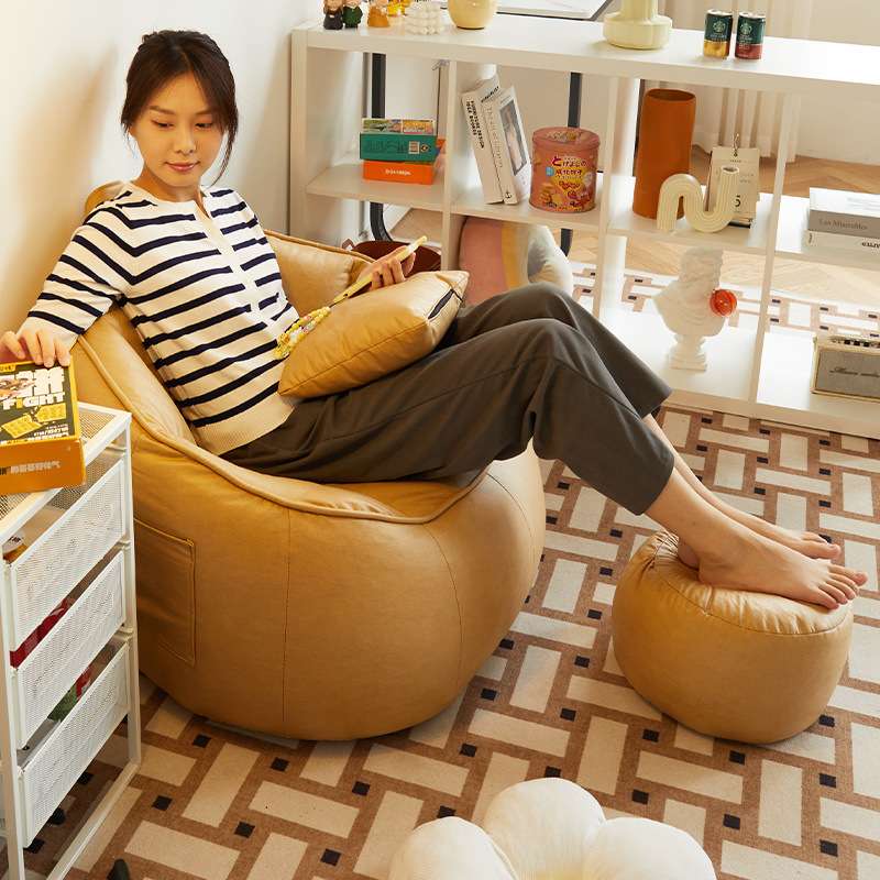 懒人沙发豆袋家用卧室可躺可睡榻榻米南瓜小坐墩阳台休闲单人椅子