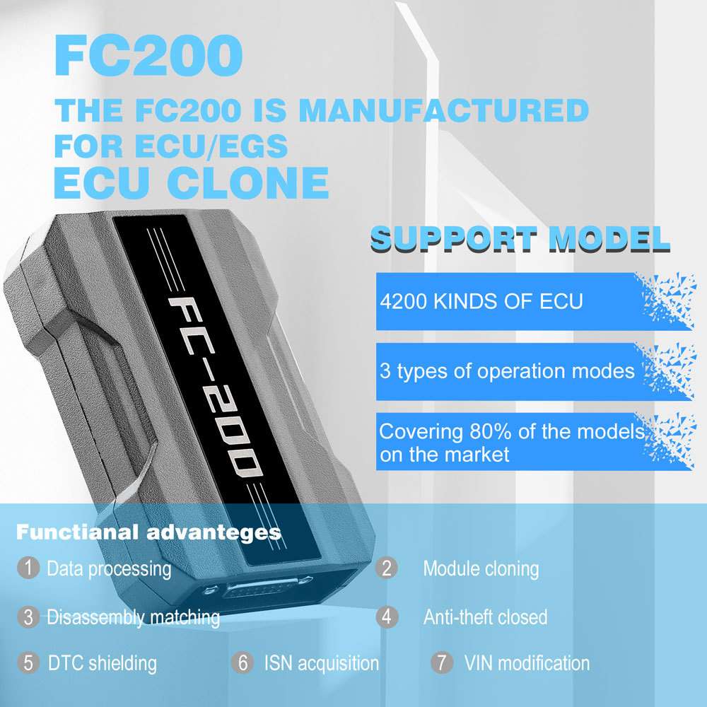 CG FC200 ECU 编程器/ECU维修克隆FC-200完整版AT200升级版