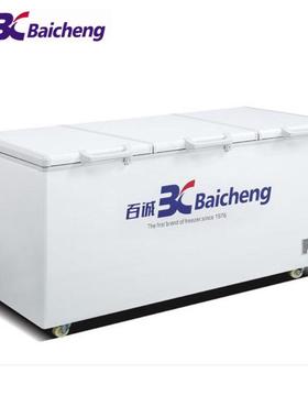 百诚BD/C-728/1000/1250三门单温冷冻冷藏卧式冰柜冻肉柜冻牛肉柜