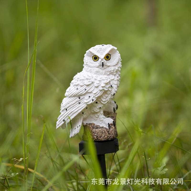 LED猫头鹰景观灯户外庭院公园景区低压萌宠景观灯草丛装饰景观灯