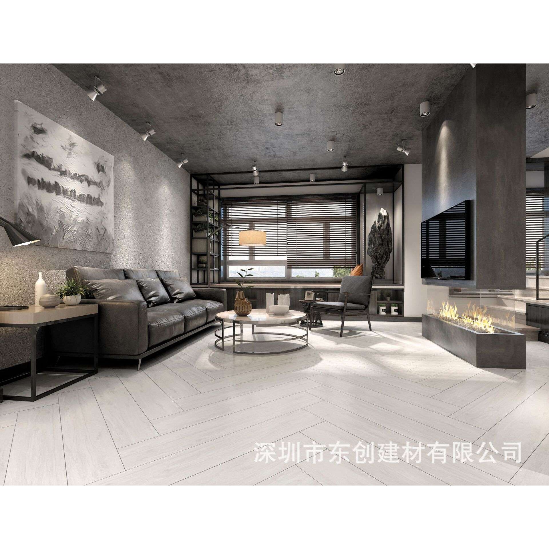 工业风200*1200仿实木木纹地板 防滑地砖 时尚客厅 阳台 卧室地砖