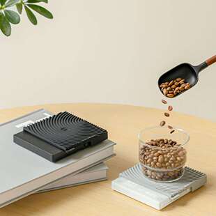 泰摩 黑镜MINI咖啡电子秤迷你智能称重 意式咖啡手冲电子称带流速