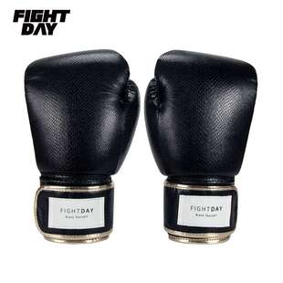 FIGHTDAY拳套蜥蜴纹黑怒舒适超细纤维FD孩搏击泰拳散透气轻便