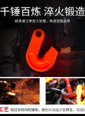 辰力 PDB钢板起重钳SVC竖吊钳LA横吊3t5吨模锻CDH吊钳吊索具厂家