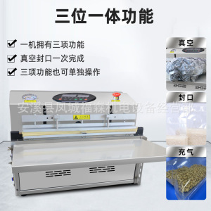 安森外抽式封口机食品压缩机干湿两用全自动商用充氮气真空包装机