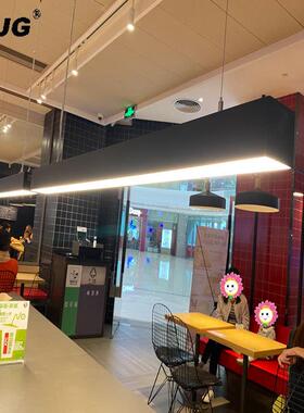 办公室吊线灯商场吸顶led拼接线条灯健身房长条灯方通灯教室吊灯
