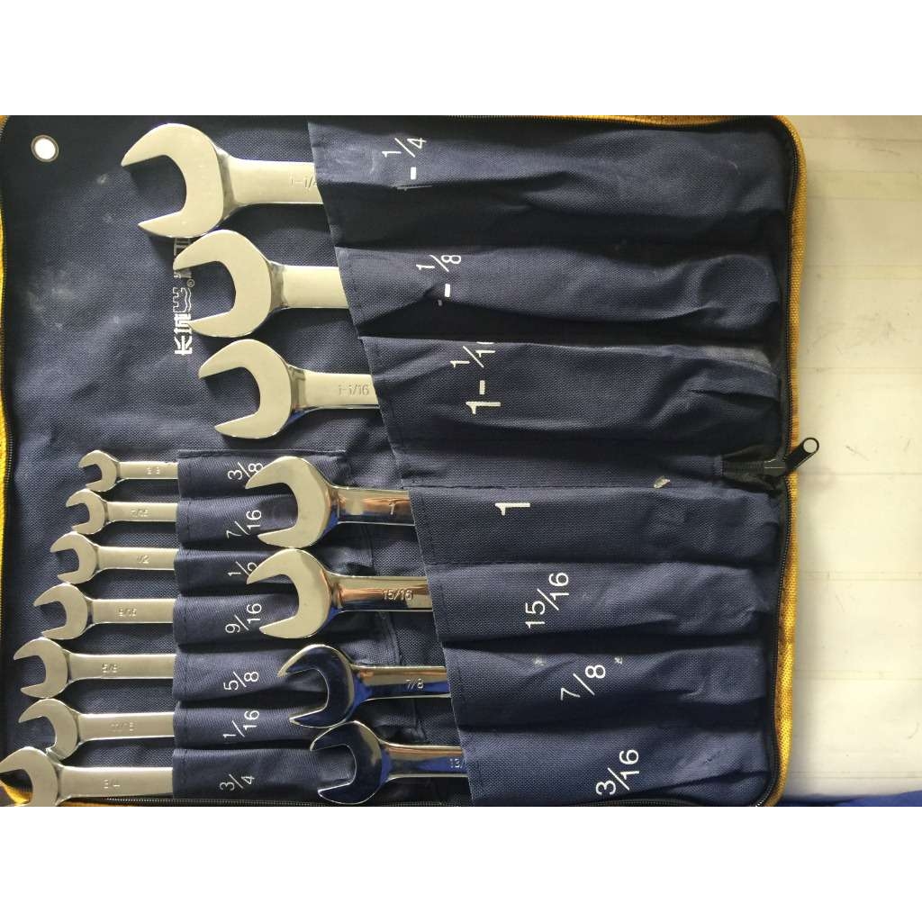 长城精工 14pcs Cr-V英制两用扳手组套  整体热处理 更耐用