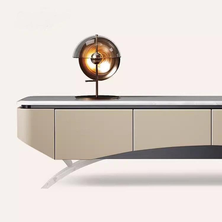 天然奢石卡里冰玉茶几电视柜轻奢地柜客厅高级亚克力茶几电视组合