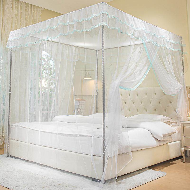 2025新款单开门蚊帐家用卧室帐子1.5米1.8M单双人落地式一门纹帐