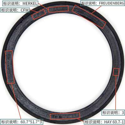 德国MERKEL液压缸活塞油封HAY60.7-1 60.7*51.7*3 HDP330 63*52*3