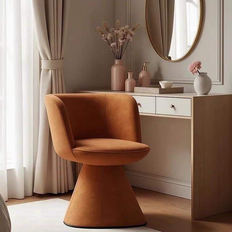 单人沙发椅简约设计师化妆椅旋转意式休闲椅高级化妆凳轻奢单人椅