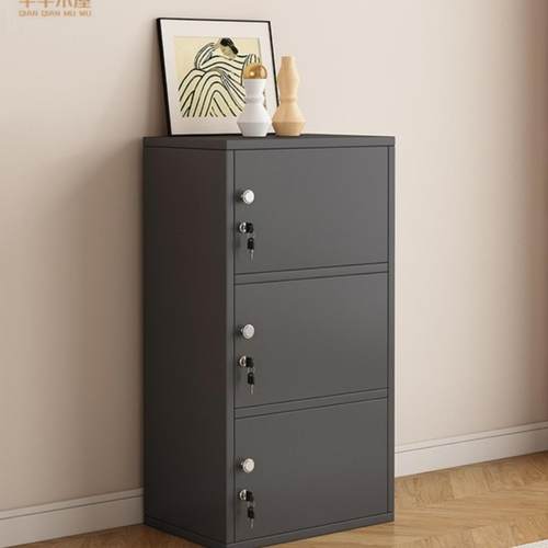 简易柜子带门带锁储物柜书柜小柜子自由组合木质柜收纳柜阳台jω