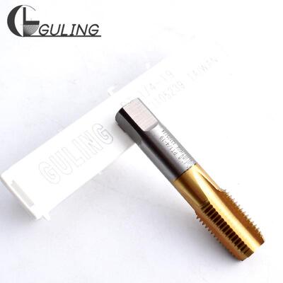 GULING镀钛直槽丝锥 4分管螺纹丝攻NPS NPT PT PS RP RC PF G1/4