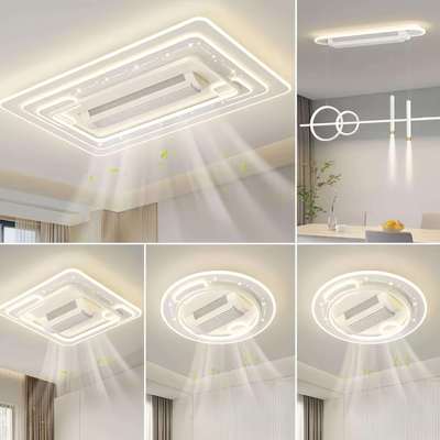 2025年新款无叶风扇灯现代简约大气客厅卧室护眼全屋套餐灯具