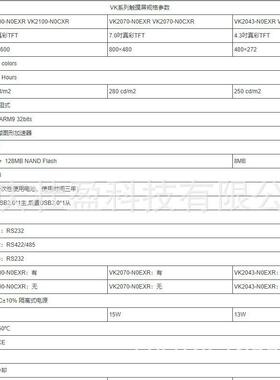苏州VK2100-N0EXR英威腾触摸屏VK2100-N0CXR