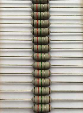 绕线电阻KNP 1W 10R, 0R33,,渡锡铜线