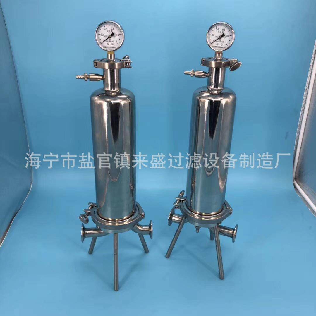 304/316L不锈钢管道卫生级微孔膜/卫生级精密滤芯筒式过滤器