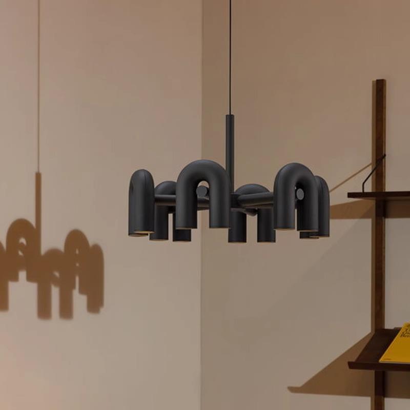 后现代创意U型客厅吊灯餐厅卧室个性简约艺术样板房设计师装饰灯