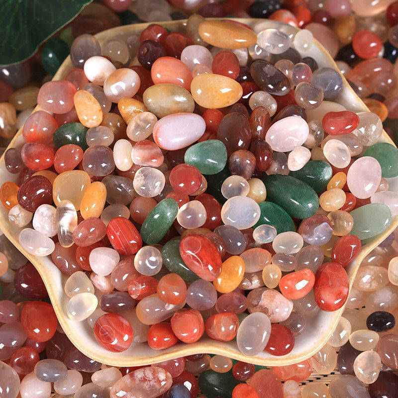 雨花石原石天然鱼缸造景石装饰底砂水培植物玛瑙园林龟缸石头水草