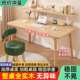 全实木环保大板电脑桌台式 家用学习办公写字桌卧室简易儿童书桌子