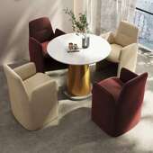 创意酒店大堂商务接待单人沙发椅设计师民宿休闲靠背洽谈餐桌椅子