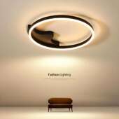 超薄吸顶灯led简约现代北欧圆形书房大气客厅灯创意主卧室灯灯具