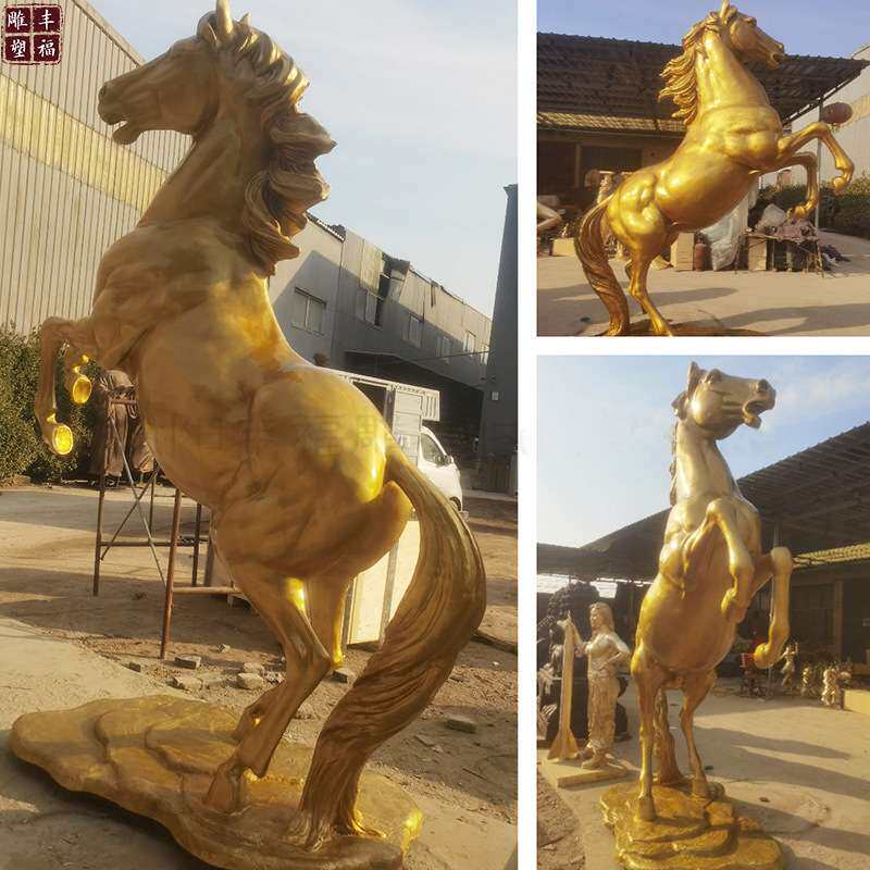 大型铜奔马雕塑 铸铜园林景观马雕塑厂家 户外广场铜马落地摆件