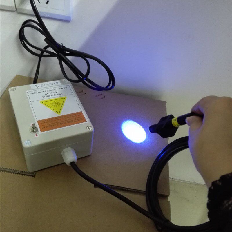 日亚高功率UV LED点光源固化机,NVSU233A紫光UV胶粘剂固化10W