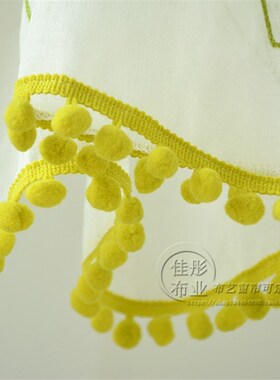 竹子绣花窗纱成品魔术贴纱帘半帘免打孔拍飘窗透光落地帘隔断帘透