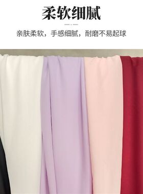 高捻乱麻不透雪纺布料夏单层加厚纯色连衣裙古装汉服内衬服装面料